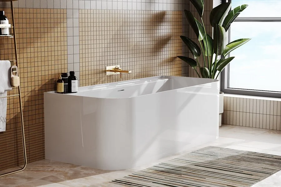 Ванна из искусственного камня Belux Атланта ВА-1700, 4810924281937, 170 x 75 см, белый (детальная фотография), современныe, hi-tech