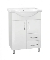 Тумба под раковину напольная Style Line Эко Стандарт 56 см белая