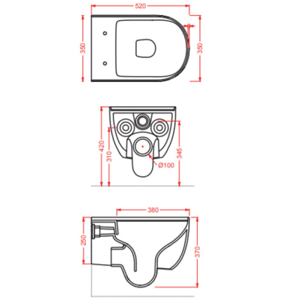 Схема (детальная фотография), безободковые, сиденье с микролифтом 