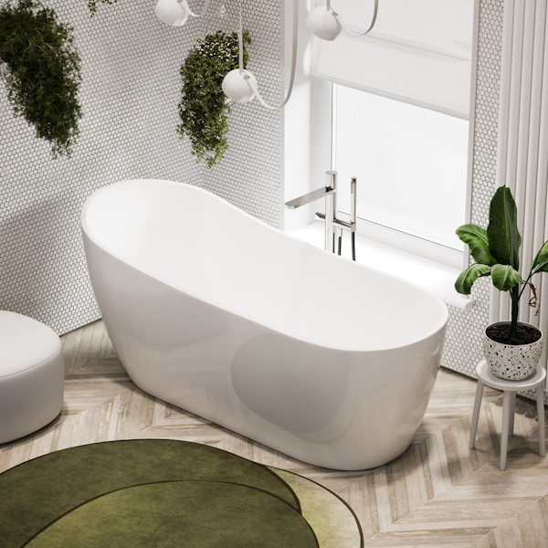 Ванна акриловая Sancos Perla 170x72 см отдельностоящая FB06 (детальная фотография), 170x70 см