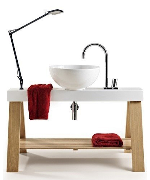 Мебель для ванной ArtCeram One Shot Il Cavalletto 120 OSL002 (детальная фотография), под накладную раковину