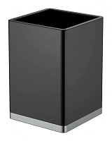 Стакан для ванной Boheme черный/хром