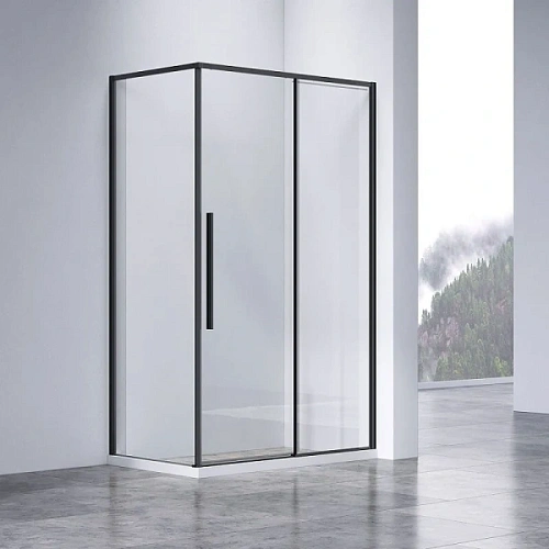 Душевой уголок Vincea Slim-N 130х80 см профиль черный - фото 3