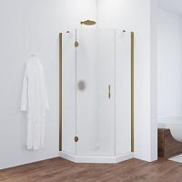 Душевой уголок профиль бронза стекло шиншилла Vegas-glass