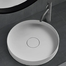 Раковина Abber Stein 40 см белая матовая