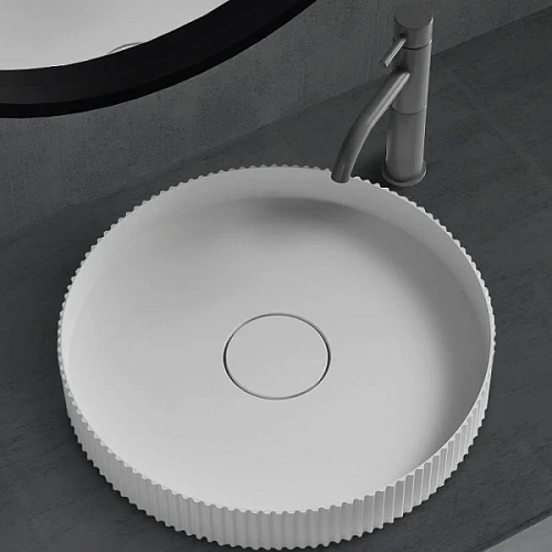 Раковина Abber Stein 40 см белая матовая - фото 1