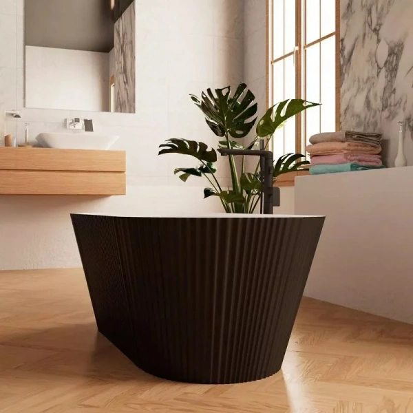 Ванна акриловая Frank F6103, 12514, 170 х 75 см, цвет белый/черный (детальная фотография), 170х75