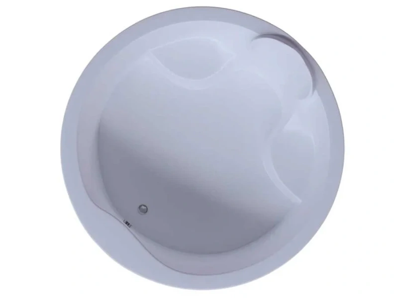 Ванна акриловая Акватек Аура 180x180 см со вклеенным каркасом AUR180-0000033 (детальная фотография), современныe, hi-tech