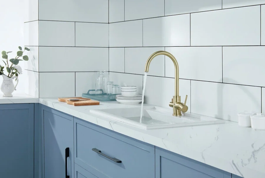 Смеситель для кухни Paulmark Essen бронза Es213211-BR (детальная фотография), на мойку, на столешницу