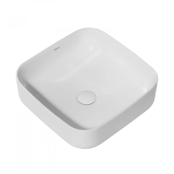 Раковина Abber Rechteck AC2211 38,5 см фаянс (детальная фотография), маленькие, в форме чаши, квадратная