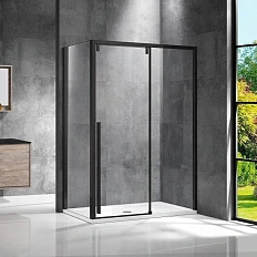 Душевой уголок Vincea Lugano 130x80 см черный