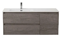 Тумба под раковину подвесная BelBagno Kraft 120 см левосторонняя Cemento Grigio