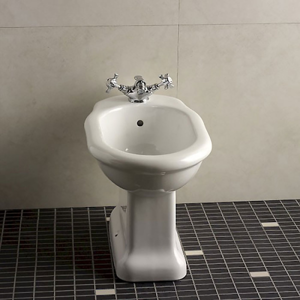 Биде напольное Devon & Devon Etoile белое на 1 отверстие IBBID1FET (детальная фотография), классические, ретро