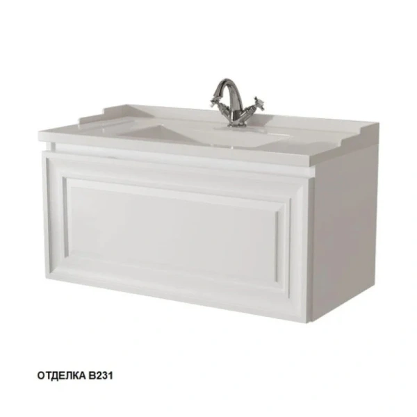 Тумба под раковину подвесная Caprigo Ponza-A 90 см Bianco 13513-В231 (детальная фотография)