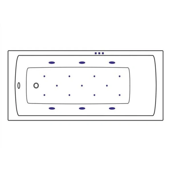 Ванна гидромассажная Excellent Aquaria Relax 150 x 70 см, белый/хром, WAEX.AQU15.RELAX.CR (детальная фотография), белые