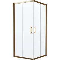 Душевой уголок профиль бронза стекло прозрачное Vegas-glass