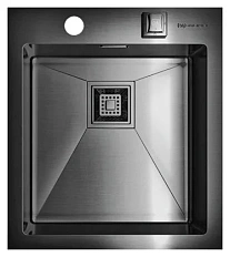 Мойка для кухни Omoikiri Akisame 41-GM 41 см вороненая сталь