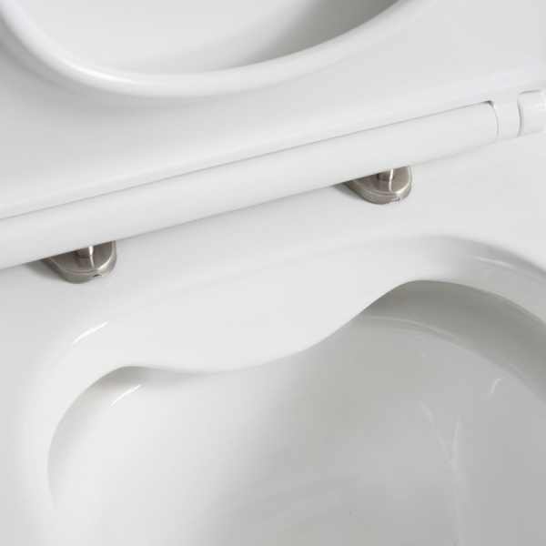 Унитаз компакт BelBagno Lounge без бачка BB045CPR/SC (детальная фотография), с горизонтальным, прямым выпуском