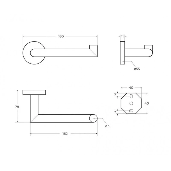 Бумагодержатель Cezares Relax хром RELAX-PH2-01 (детальная фотография), современные, hi-tech