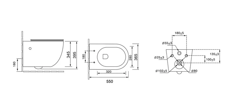 Унитаз подвесной Grossman Color бежевый матовый GR-4411BEMS (детальная фотография), подвесные, встраиваемые