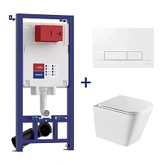 Унитаз с инсталляцией Lemark Florex 10080 с клавишей смыва