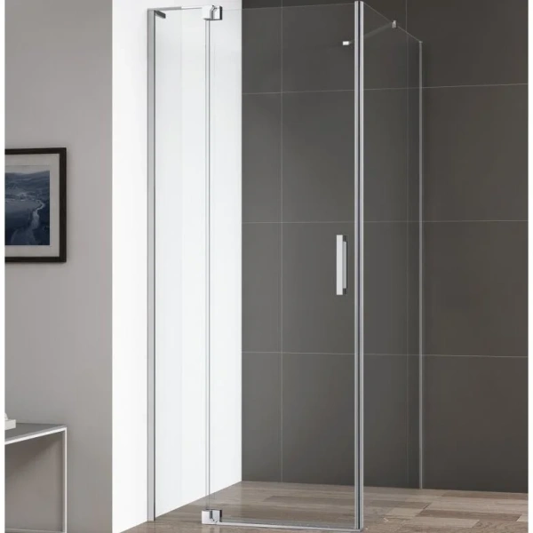 Душевой уголок Cezares Slider 110х100 см стекло прозрачное профиль хром SLIDER-AH-1-100-100/110-C-Cr (детальная фотография)