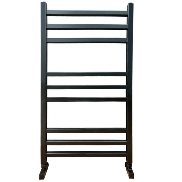 Полотенцесушитель водяной Ника Modern 80x40 см без полочки ЛМ 5 80/40 черный мат. с вентилями (детальная фотография)