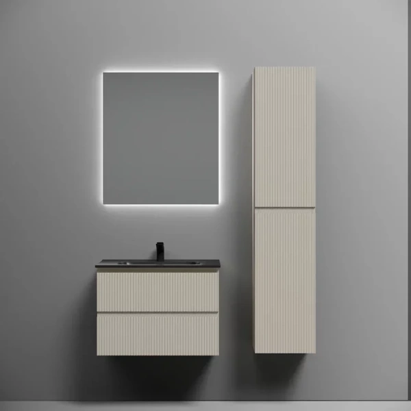 Тумба под раковину подвесная Sancos Snob T 70 см Beige Soft SNT70CE (детальная фотография), комплект (набор)