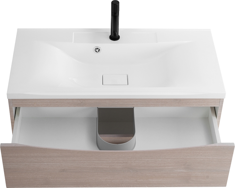Тумба под раковину подвесная BelBagno Marino 100 см rovere grigio MARINO-1000-2C-SO-RG-P (детальная фотография), 100 см