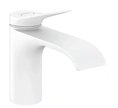 Смеситель для раковины Hansgrohe Vivenis с донным клапаном, белый матовый