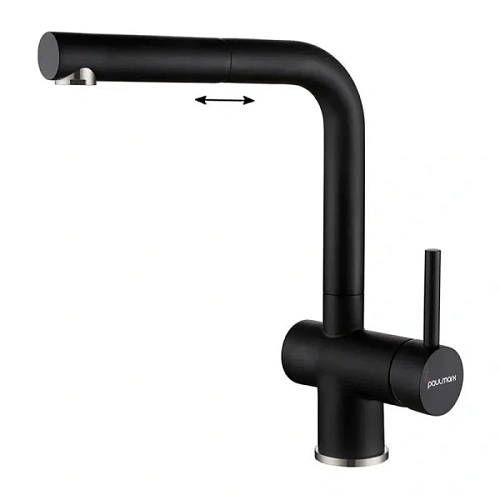 Смеситель для кухни Paulmark Dosse антрацит - фото 4