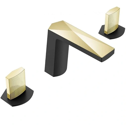 Смеситель для раковины Boheme Venturo черный золото - фото 7