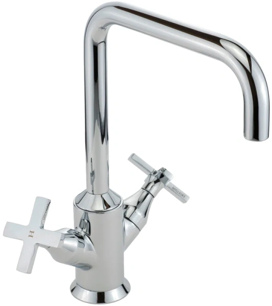 Смеситель для раковины Migliore Sirius 2816 с поворотным изливом (детальная фотография), хром, золото