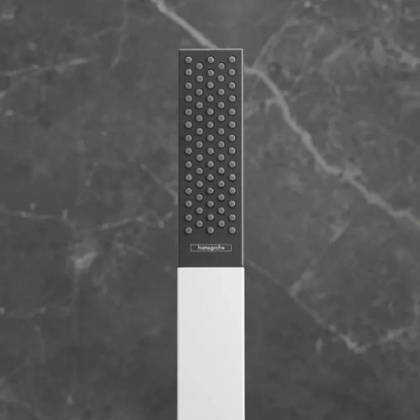 Душевой комплект Hansgrohe Rainfinity 26856 с 1 функцией (детальная фотография), хром, белые, черные