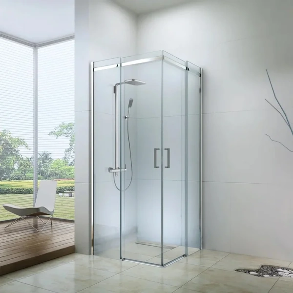 Душевой уголок BERGES Melita 90x90 см профиль хром сильвер 061028 (детальная фотография)