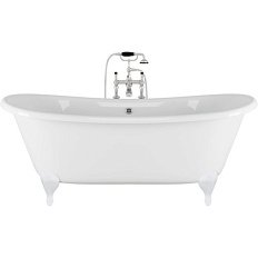 Ванна чугунная Devon & Devon Admiral 182х81 см два отверстия под смеситель, ножки белые