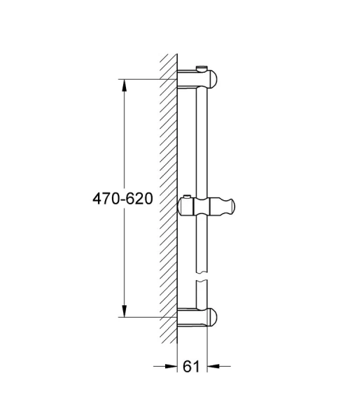 Душевая штанга Grohe Euphoria 27499000 (детальная фотография), хром