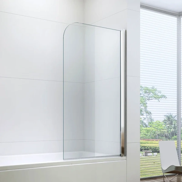 Шторка для ванны BERGES River 80х140 см профиль хром сильвер 065001 (детальная фотография)