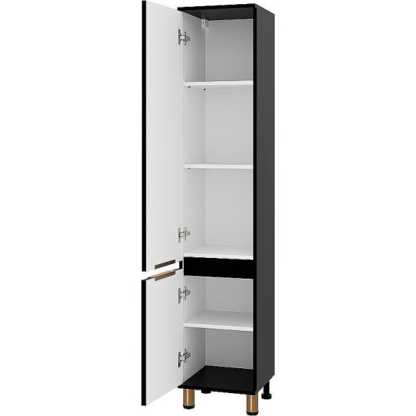 Шкаф-пенал Brevita Enfida 35 см черный, левый ENF-05035-020L (детальная фотография), 35 см