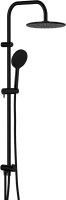 Душевая стойка Damixa Origin Bit с верхним и ручным душем, черная