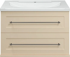 Тумба под раковину подвесная Misty Марта 80 см бежевая