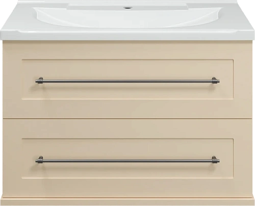 Тумба под раковину подвесная Misty Марта 80 см бежевая - фото 1