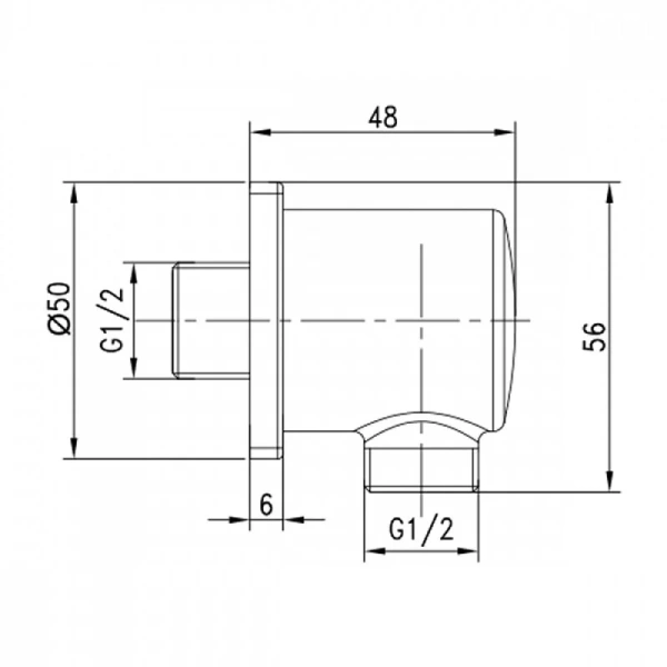 Подключение для душевого шланга Lemark хром/белый LM5983CW (детальная фотография), в наличии