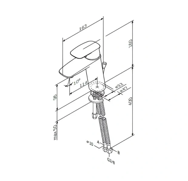 Смеситель для раковины AM.PM Spirit 2.1 F71A02100 хром (детальная фотография), для раковины