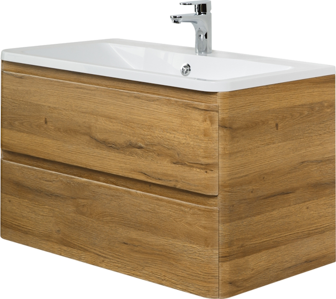 Тумба под раковину подвесная BelBagno Albano 80 см rovere rustico ALBANO-800-2C-SO-RR (детальная фотография)