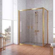 Душевой уголок стекло бронза Vegas-glass Z2P+ZPV 220х100 05