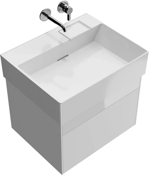 Тумба под раковину подвесная Kerama Marazzi Logica 60 см белая LOG.60.2\WHT (детальная фотография), белая