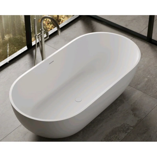 Ванна DEA Design Shadow DD8619 1650 18, 165 х 82 см, искусственный камень, цвет белый матовый (детальная фотография)