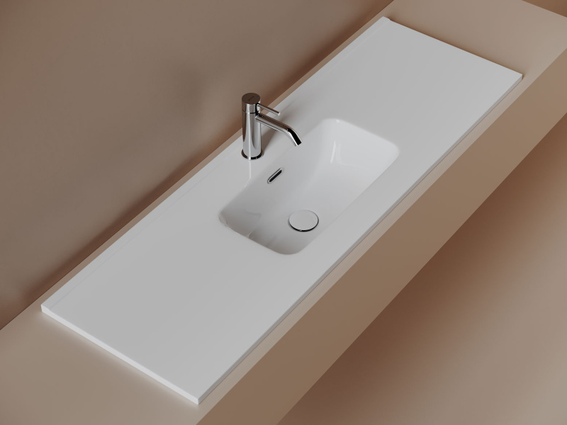 Раковина Ceramicanova Compact 120 см белая CN7028 (детальная фотография), современные, hi-tech