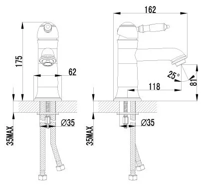 Смеситель для раковины Lemark Villa LM4806B (детальная фотография), для раковины